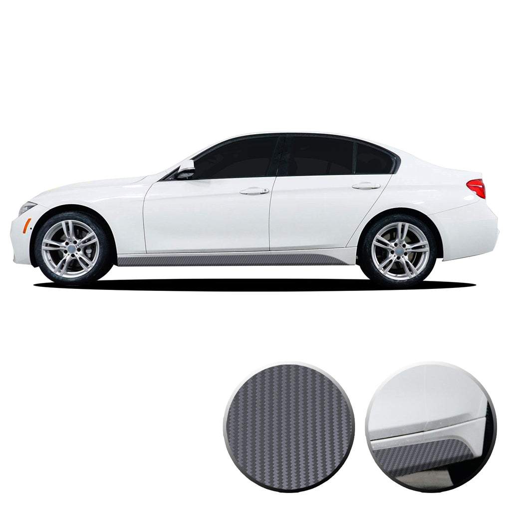 Lower Panel Side Skirt Accent Vinyl Overlay Compatible with BMW 3 Series F30 F31 E90 E91 2007-2019
