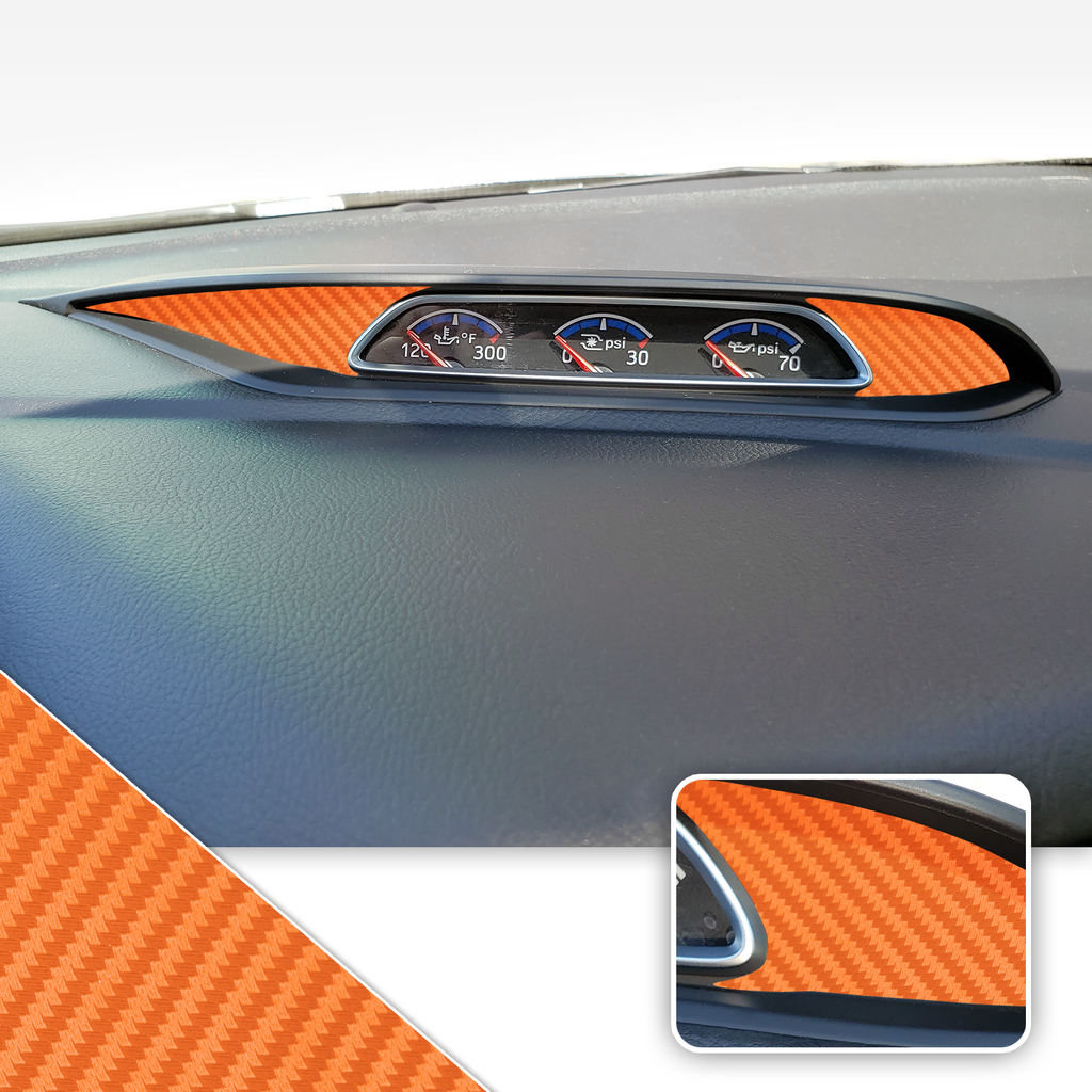 Turbo PSI Pod Instrument Gauges Vinyl Accent Overlay Wrap Trim Compatible with Ford Focus ST RS 2013-2018