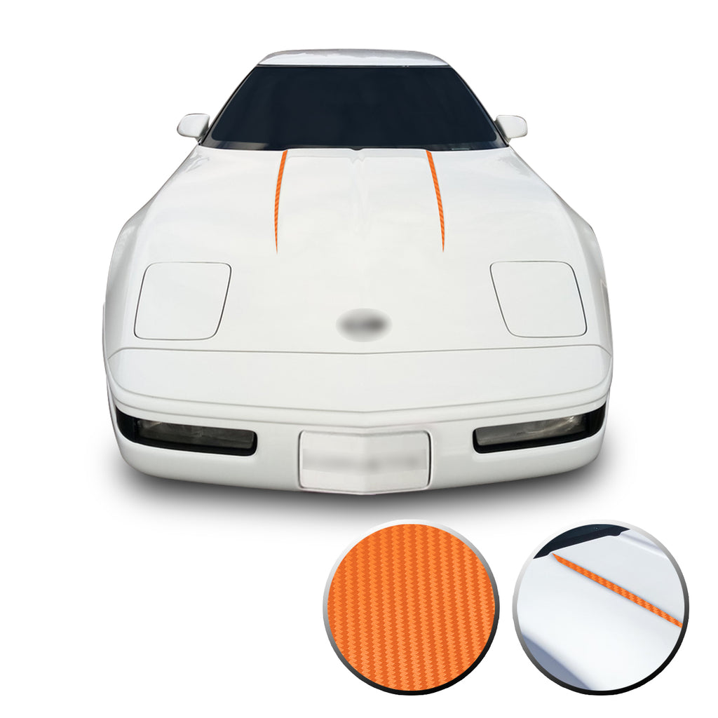 Hood Spears Graphic Overlay Pre Cut Vinyl Decal Compatible with Chevrolet Corvette C4 1984-1996