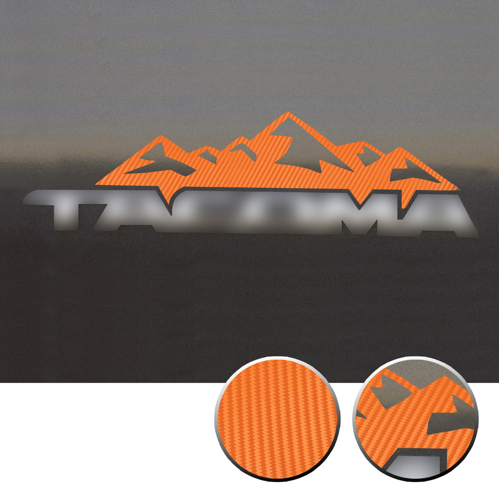 2x Door Badge Emblem Mountain Vinyl Decals Overlay Compatible with Toyota Tacoma 2005-2015