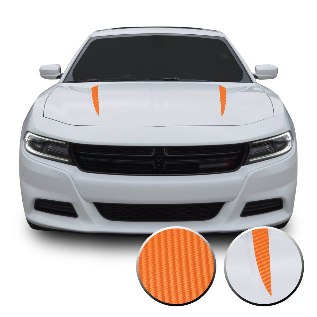 Hood Spears Racing Trim Vinyl Decal Compatible with Dodge Charger 2015 - 2020