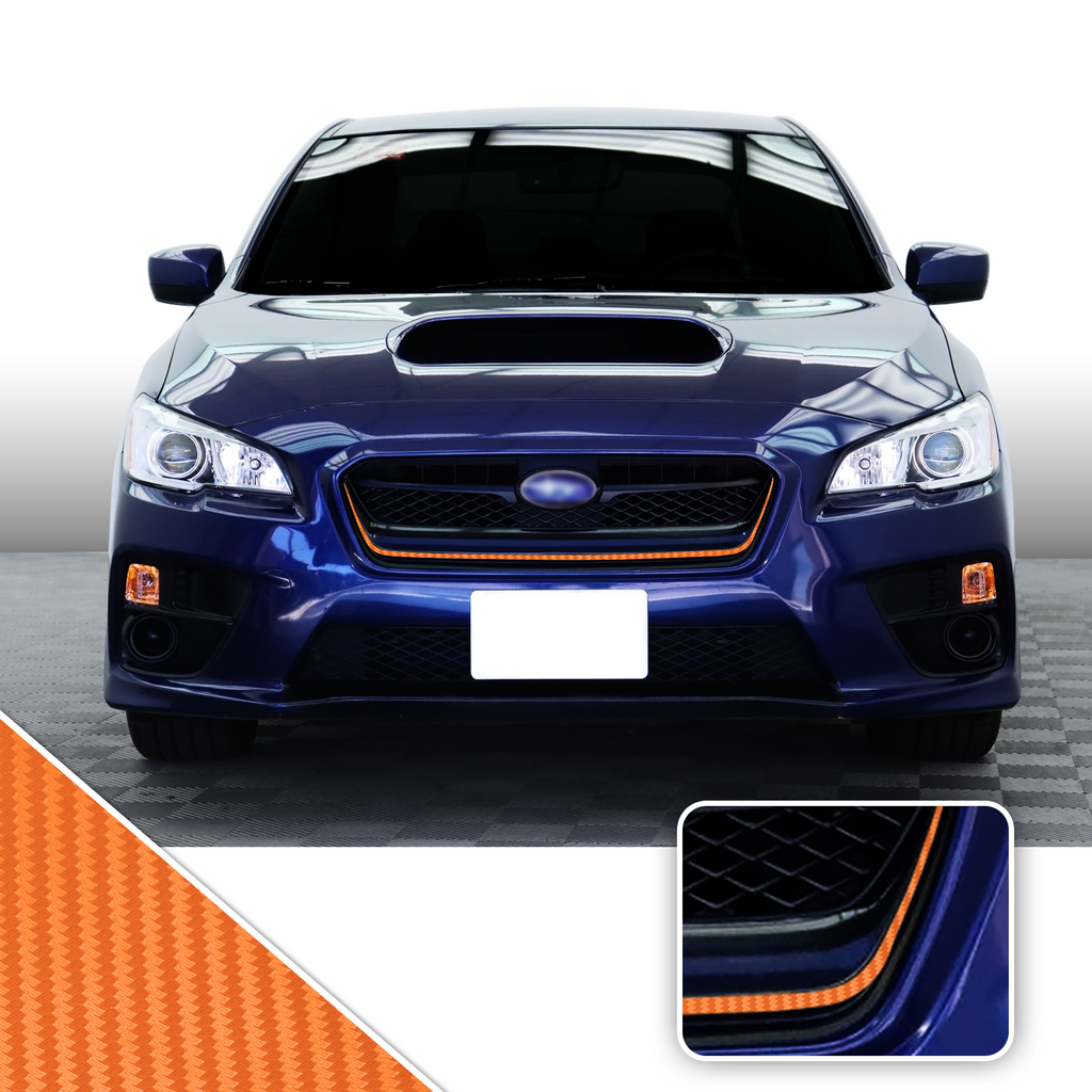 Front Grille Pinstripe Vinyl Decal Overlay Wrap Trim Compatible with and Fits WRX STi 2015-2017