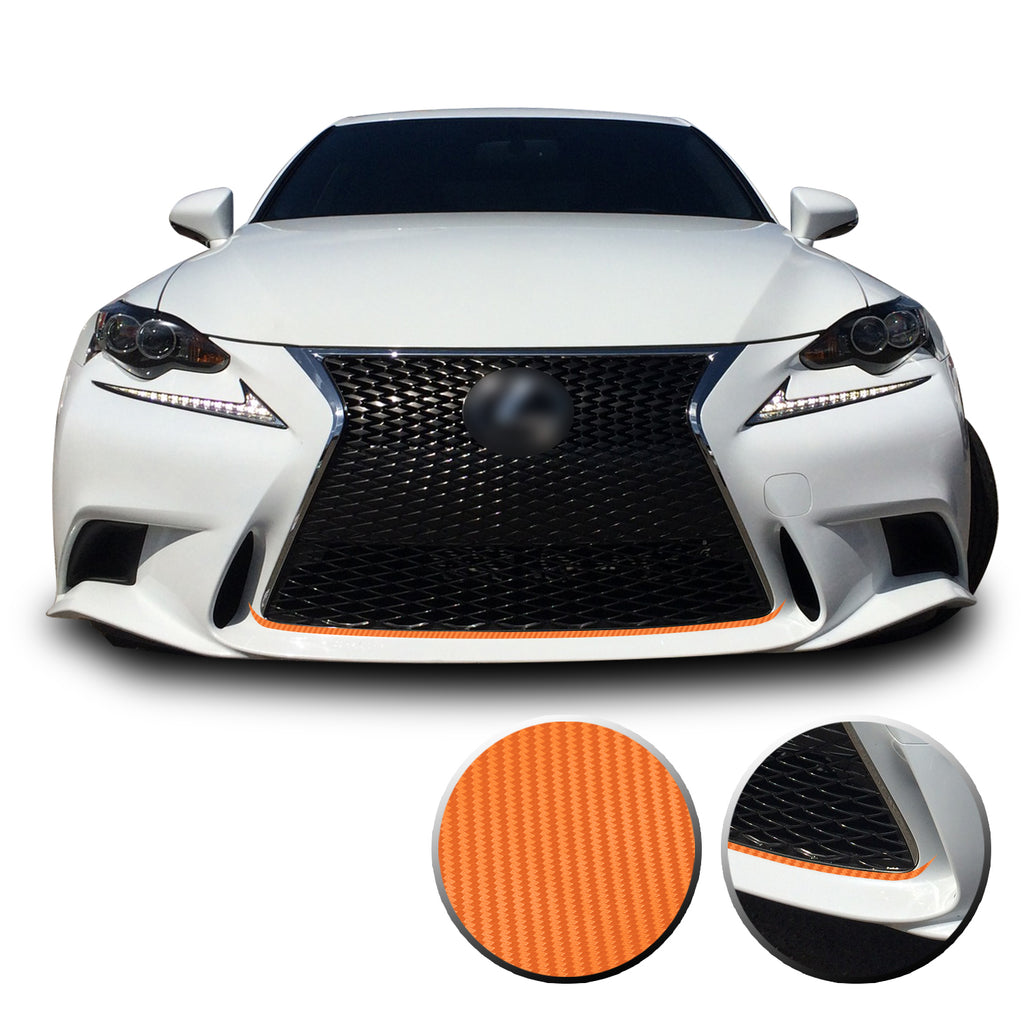 Front Grille Pinstripe Accent Vinyl Decal Overlay Wrap Compatible with Lexus IS200t IS250 IS300 IS F Sport 2014-2016