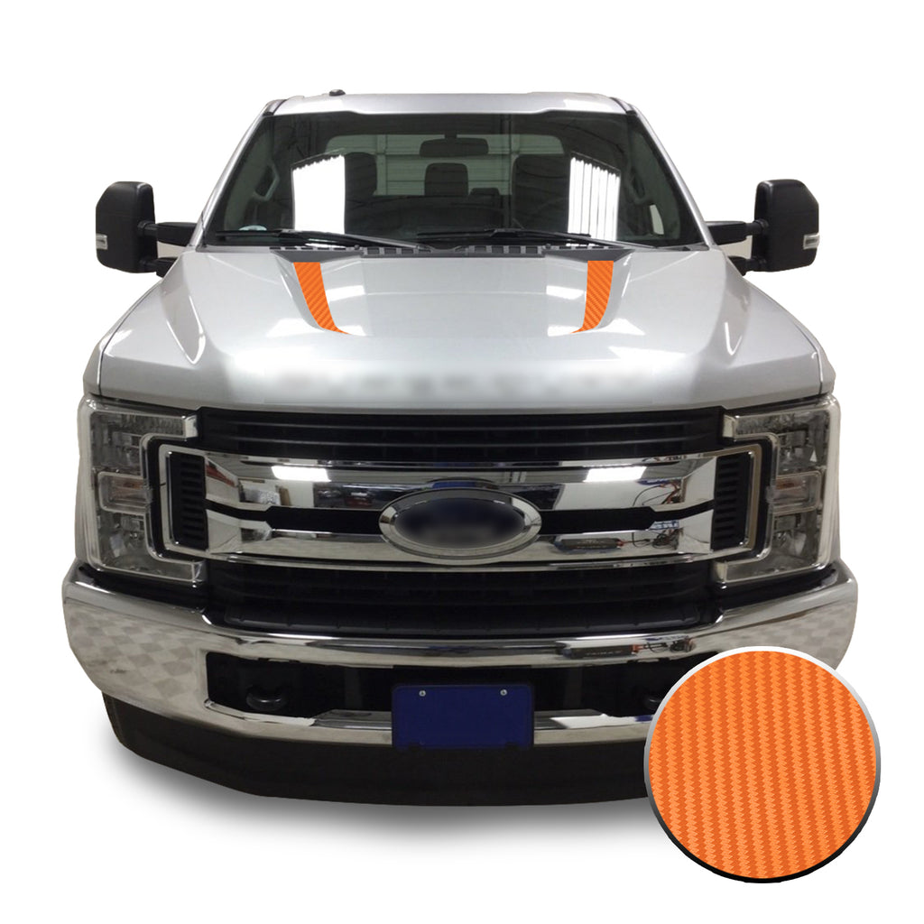 Hood Spears Stripes Vinyl Decal Overlay Wrap Trim Compatible with and Fits Super Duty F250 F350 F450 2017-2019