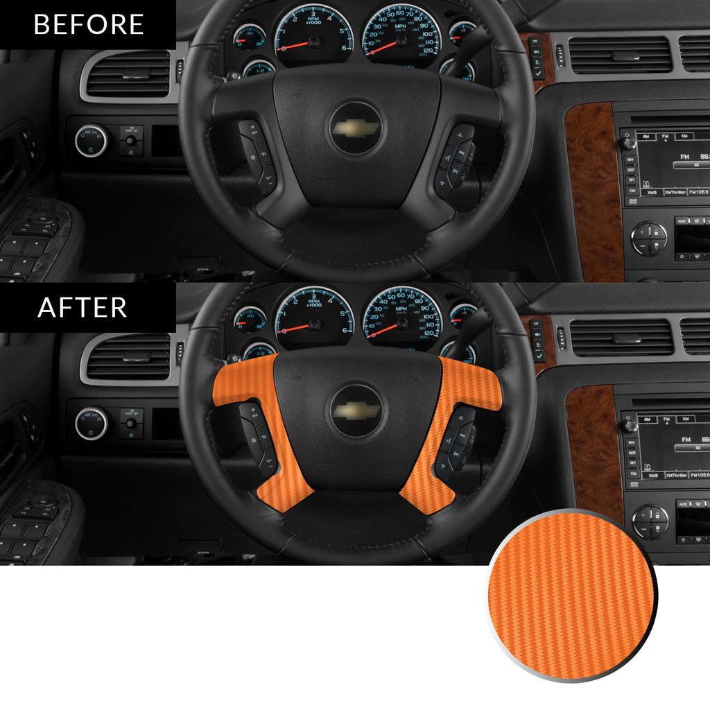Steering Wheel Spoke Decal Overlay Trim Compatible with and Fits Chevrolet, GMC, Cadillac