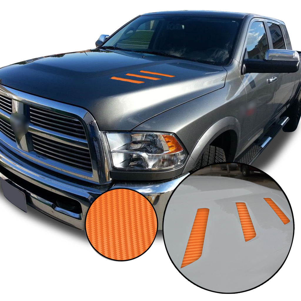 Front Hood Grille Stripe Insert Overlay Vinyl Decal Compatible with and Fits Dodge Ram 2010-2018