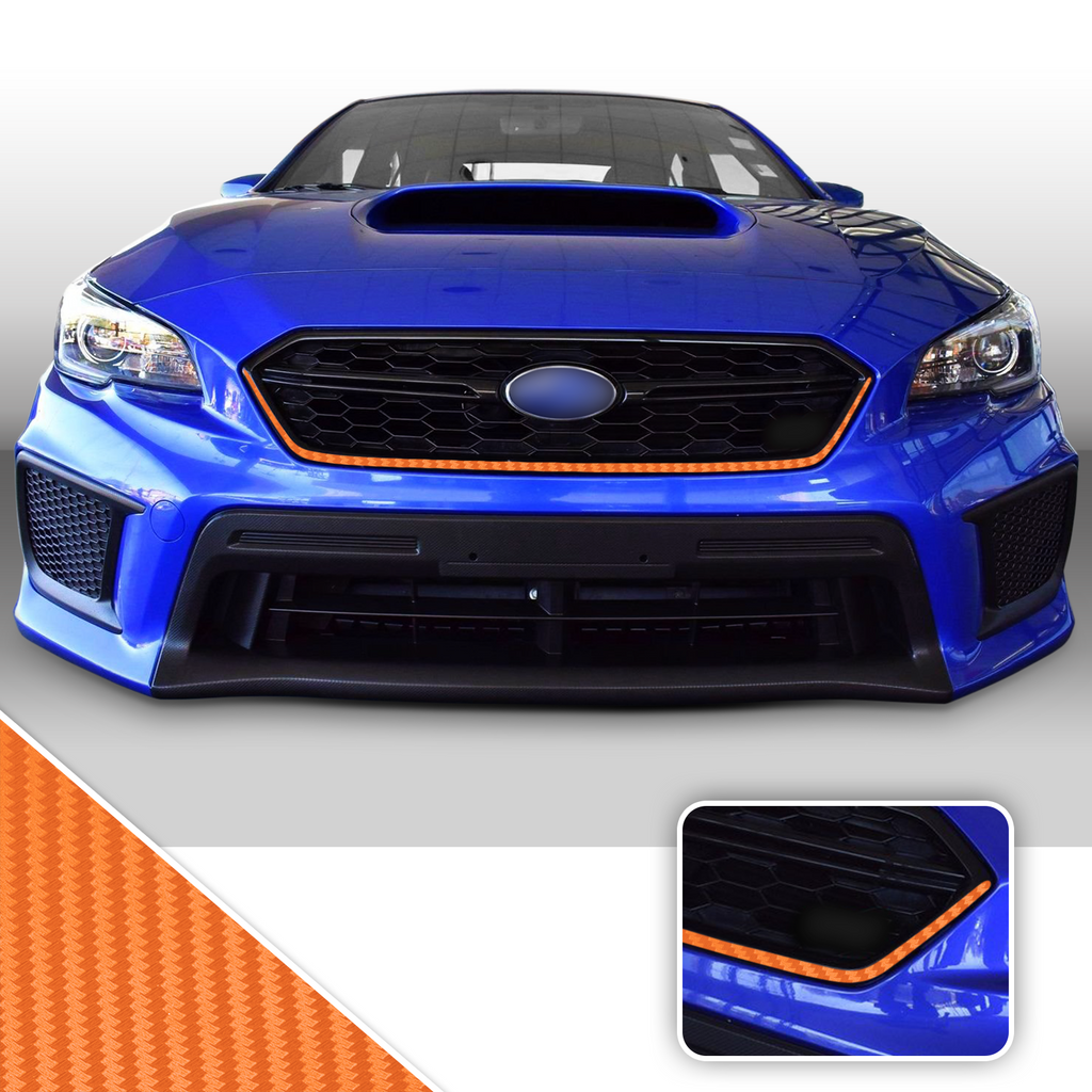 Front Grille Pinstripe Vinyl Decal Overlay Wrap Trim Compatible with and Fits WRX STi 2018-2020