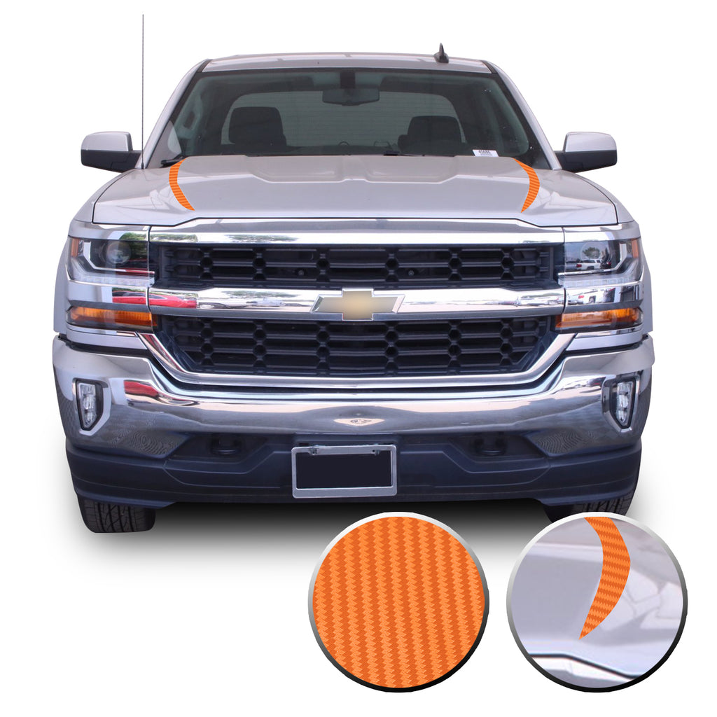Hood Spears Graphic Overlay Vinyl Decal Wrap Compatible with Silverado 1500 2016-2018