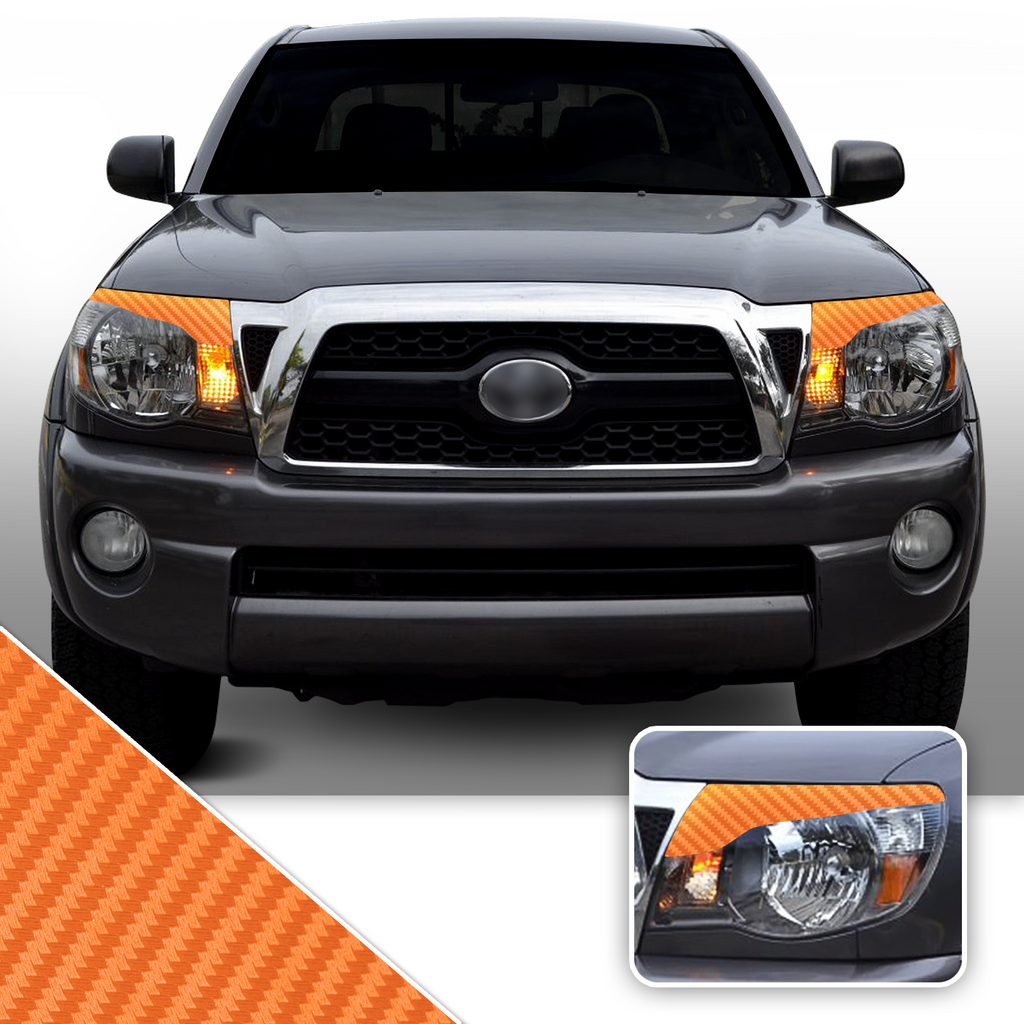 Headlight Eyelid Accent Vinyl Decal Overlay Wrap Compatible with Toyota Tacoma 2005-2011
