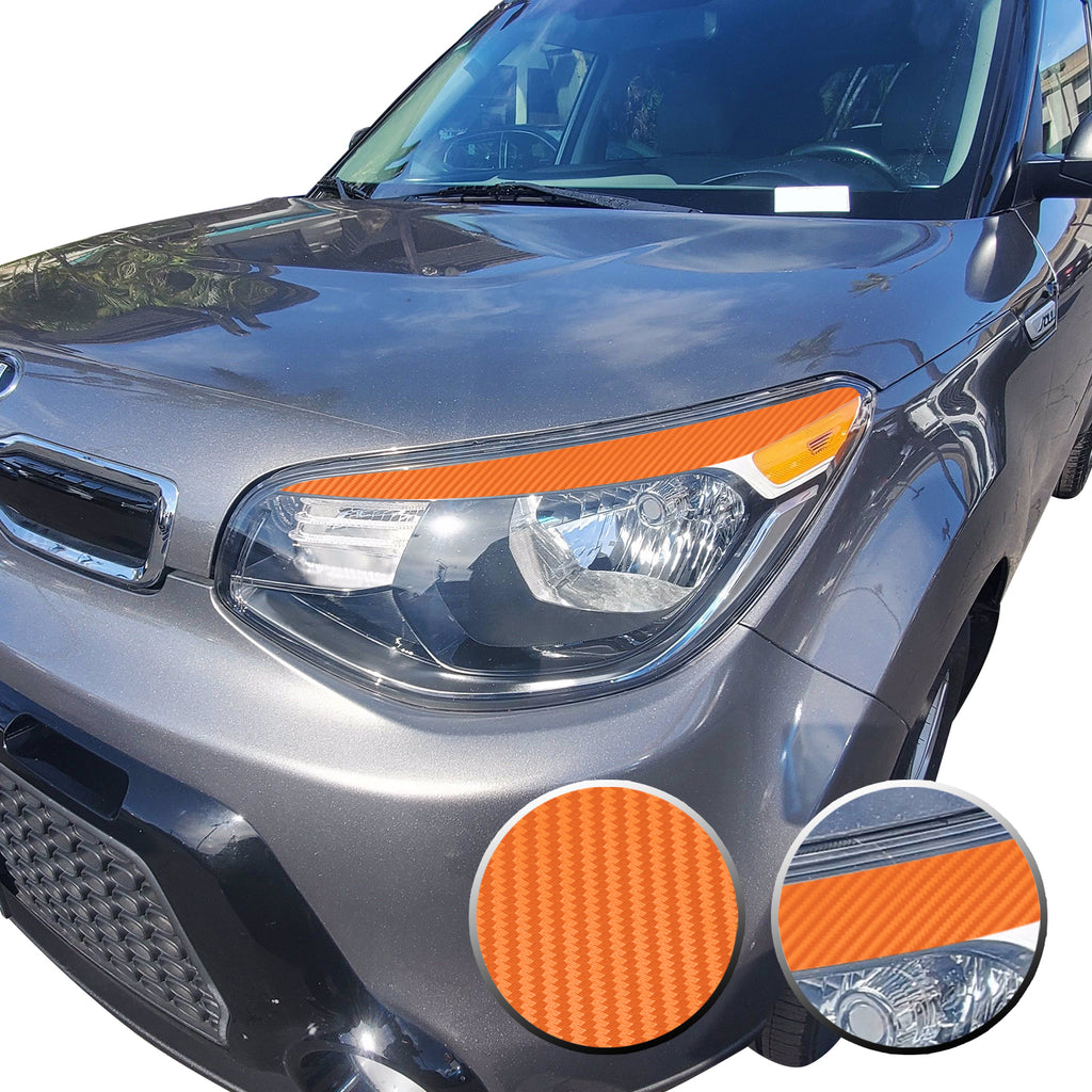 Eyelid Accent Overlay Precut Decal Vinyl Trim Compatible with and Fits Kia Soul 2014 2015 2016