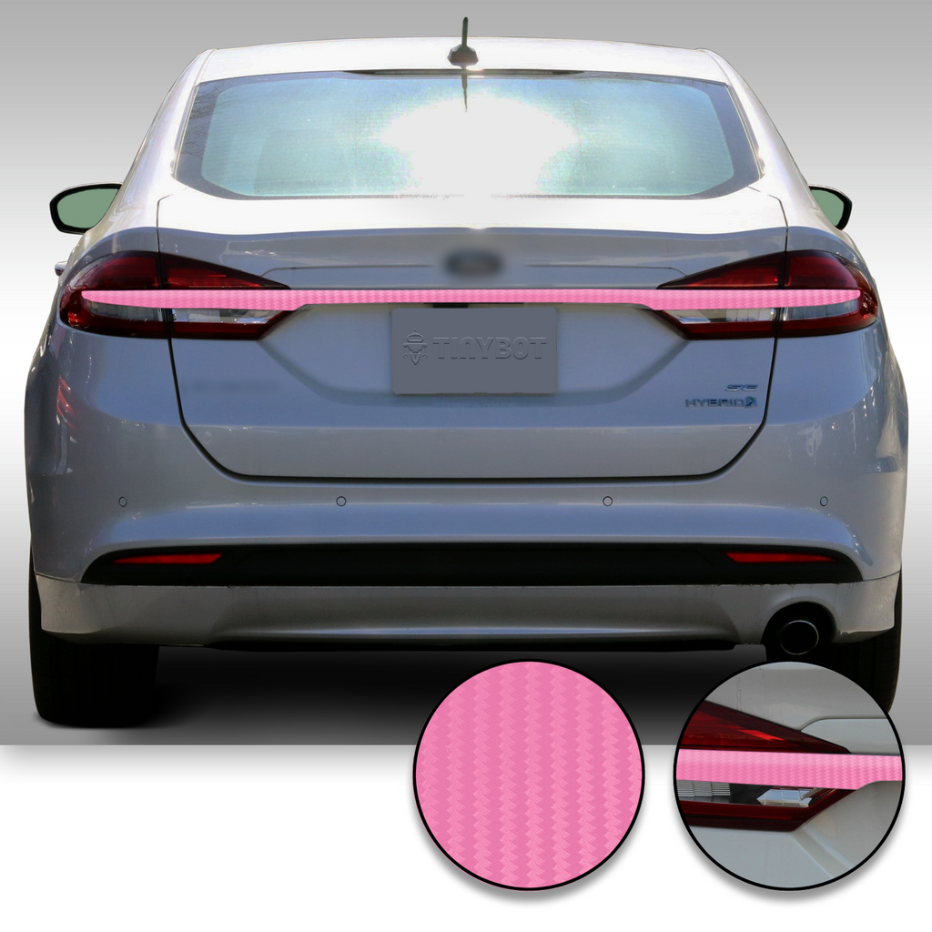Trunk Trim Rear Chrome Delete Precut Vinyl Wrap Overlay Kit Compatible with and Fits Fusion 2017-2019