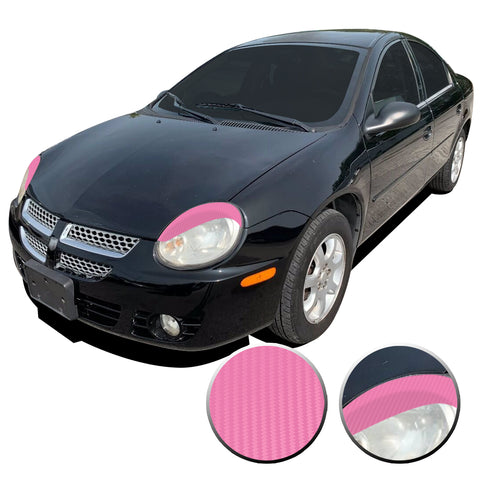 Headlight Eyelid Eyebrow Overlay Vinyl Decal Compatible with Dodge Neon SRT-4 R/T SXT 2003 2004 2005