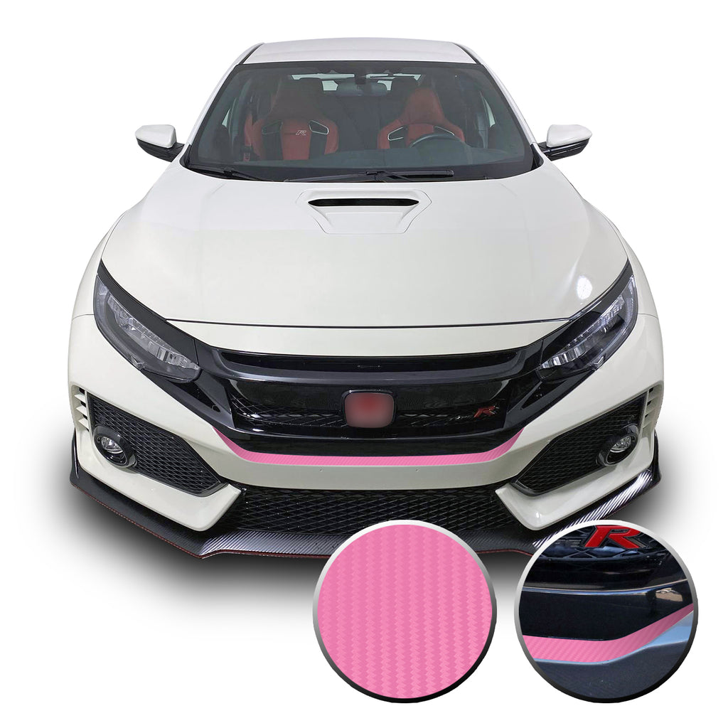 Front Bumper Fangs Accent Vinyl Wrap Compatible with Honda Civic Sedan, Coupe, SI, Hatchback, Type R 2016-2020
