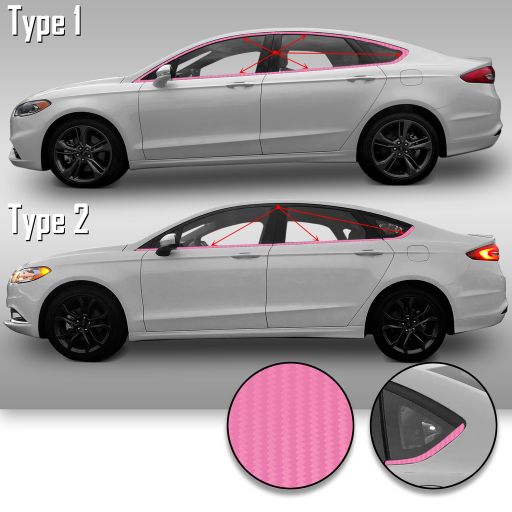 Window Trim Chrome Delete Precut Vinyl Wrap Overlay Kit Compatible with and Fits Fusion 2013-2019