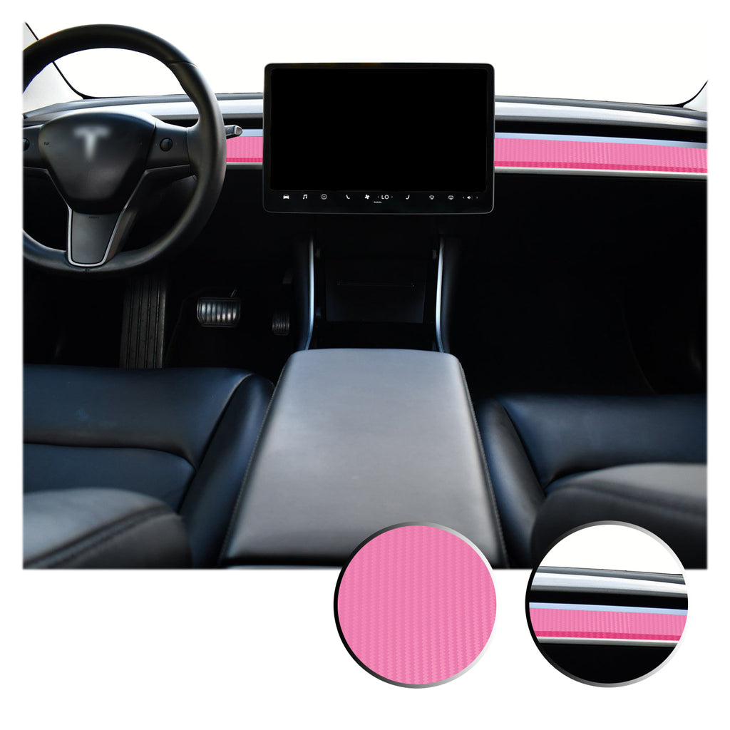Dashboard Overlay Decal Trim Kit Compatible with and Fits Tesla Model 3 2017-2020