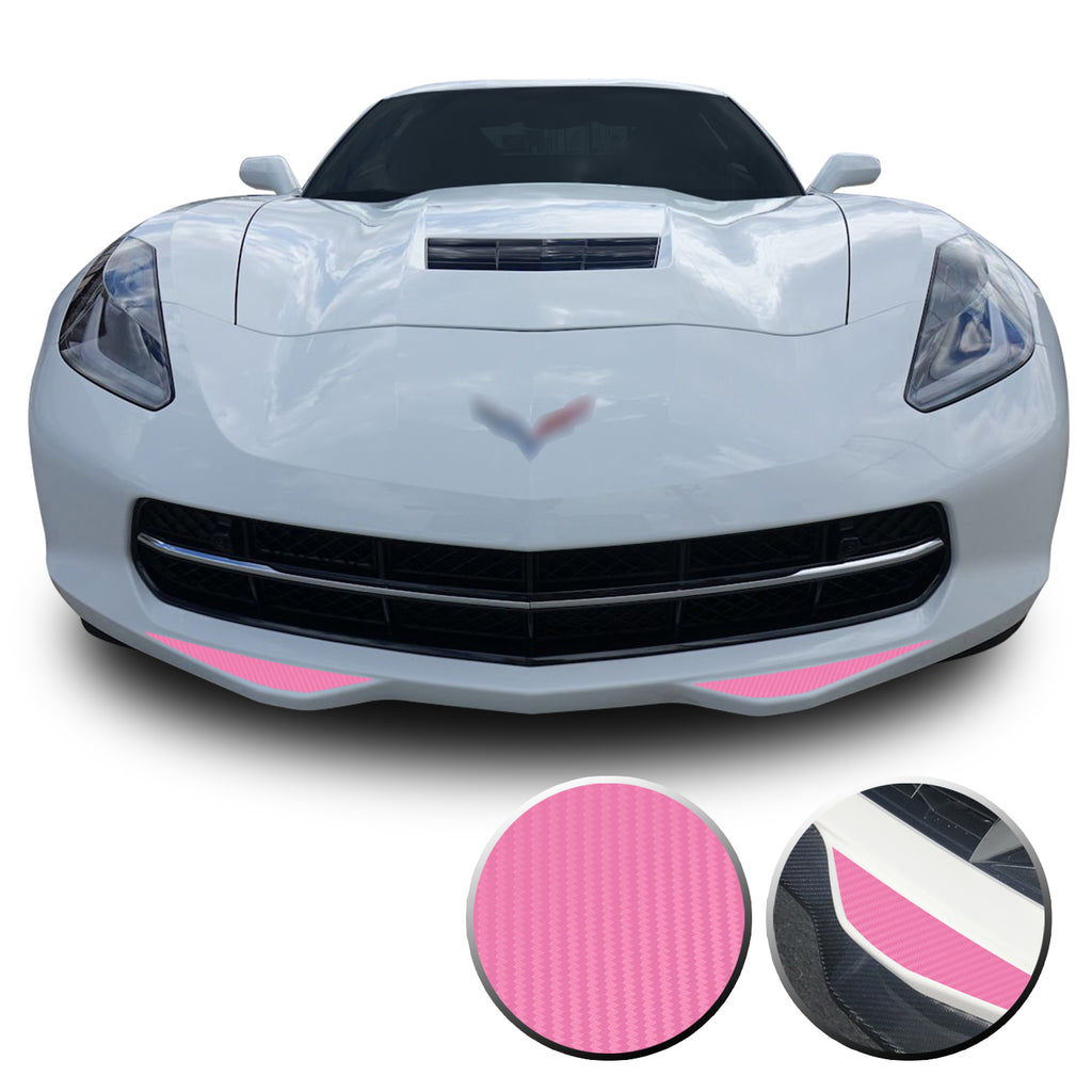 Front Bumper Fangs Accent Vinyl Decal Overlay Wrap Compatible with Corvette C7 2014-2019