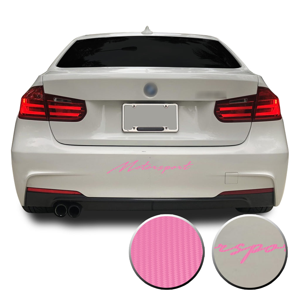 Motorsport Universal Rear Bumper Banner Graphic Overlay Pre Cut Vinyl Decal