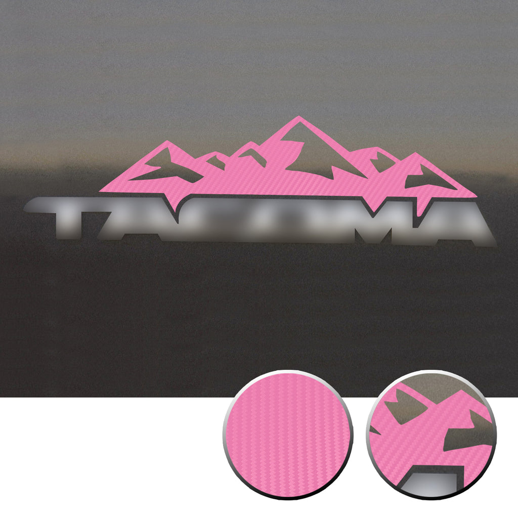 2x Door Badge Emblem Mountain Vinyl Decals Overlay Compatible with Toyota Tacoma 2005-2015