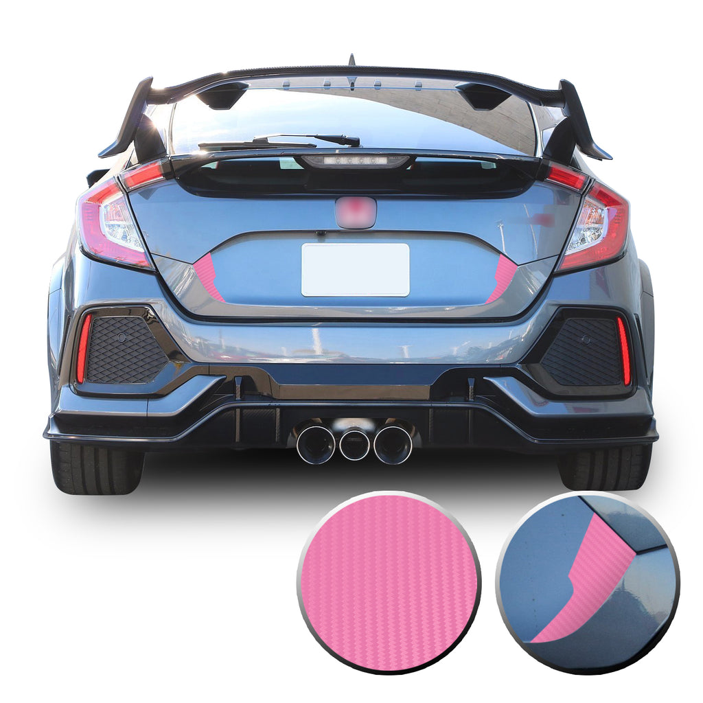 Trunk Fangs Accent Vinyl Decal Overlay Wrap Compatible with Honda Civic Sedan Hatchback 2016-2020