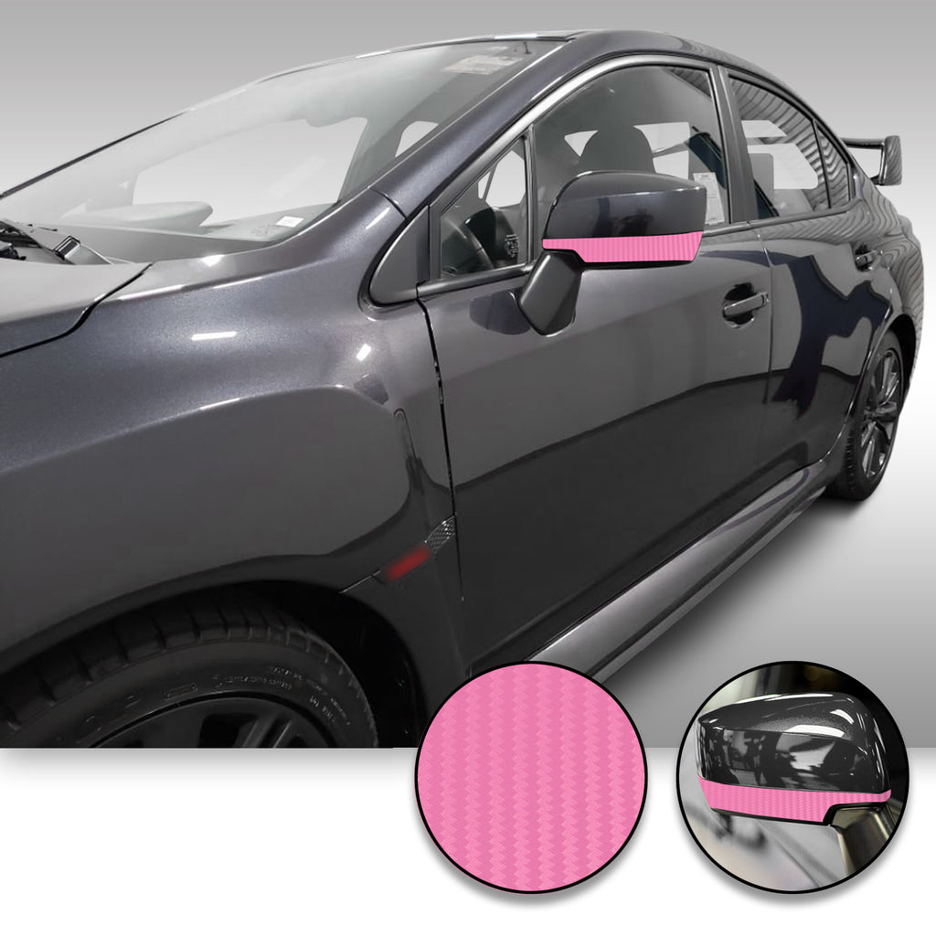 Side Mirror Accent Trim Overlay Wrap Vinyl Decal Sticker Compatible with and Fits WRX STi 2015-2020
