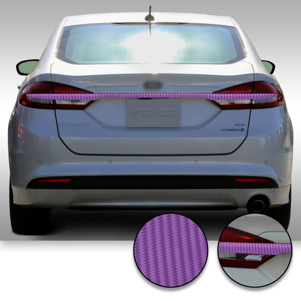Trunk Trim Rear Chrome Delete Precut Vinyl Wrap Overlay Kit Compatible with and Fits Fusion 2017-2019