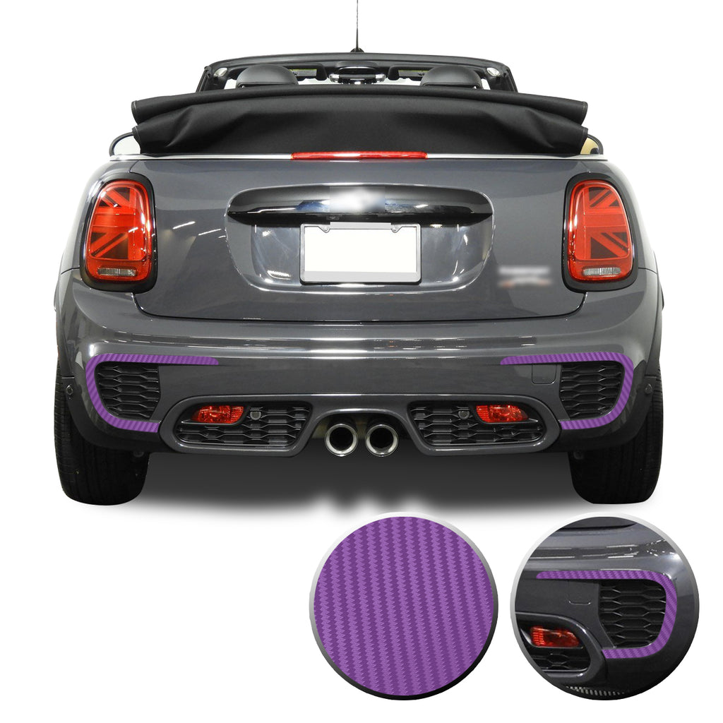 Rear Bumper Bezel Accent Vinyl Decal Overlay Wrap Compatible with John Cooper Works F56 F57 F55 Mini 2015-2020