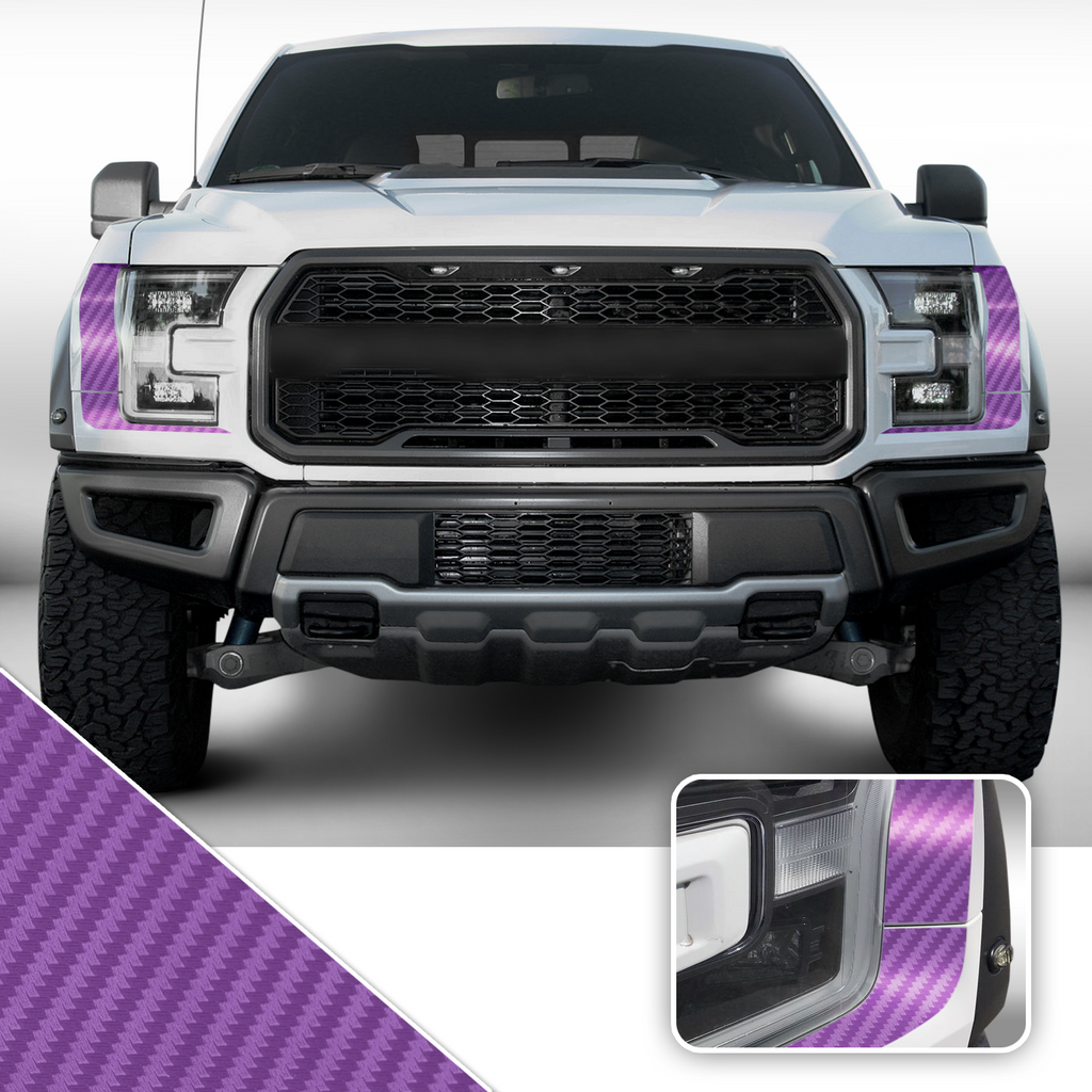 Headlight Accent Decal Overlay Trim Compatible with and Fits Raptor F-150 2018+