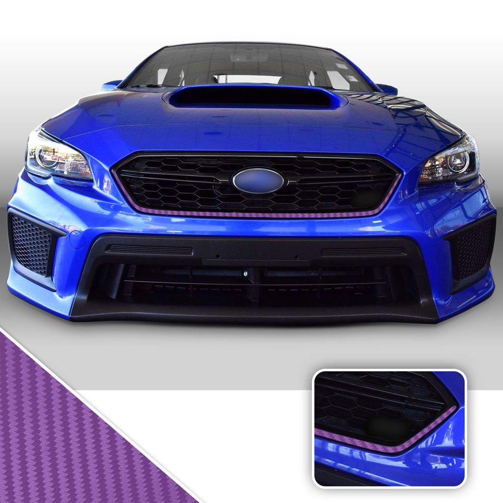 Front Grille Pinstripe Vinyl Decal Overlay Wrap Trim Compatible with and Fits WRX STi 2018-2020