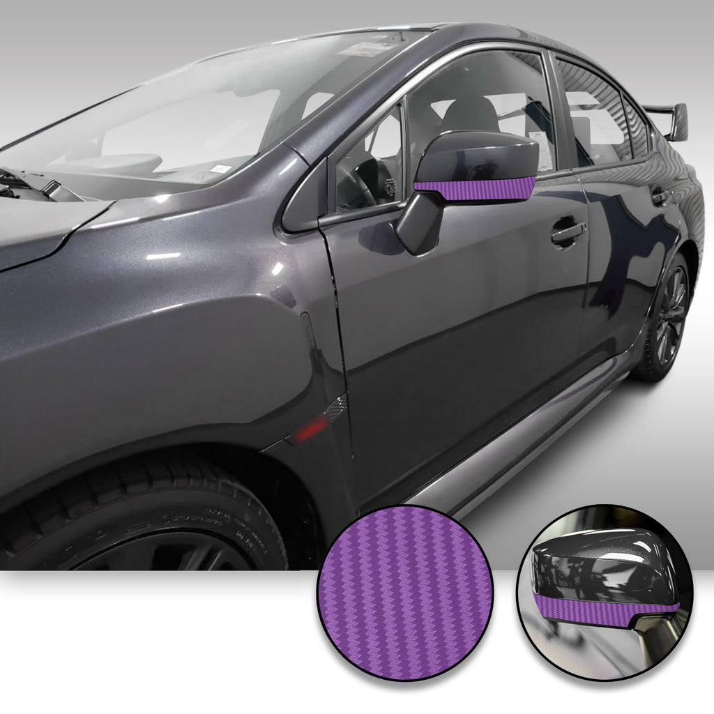 Side Mirror Accent Trim Overlay Wrap Vinyl Decal Sticker Compatible with and Fits WRX STi 2015-2020