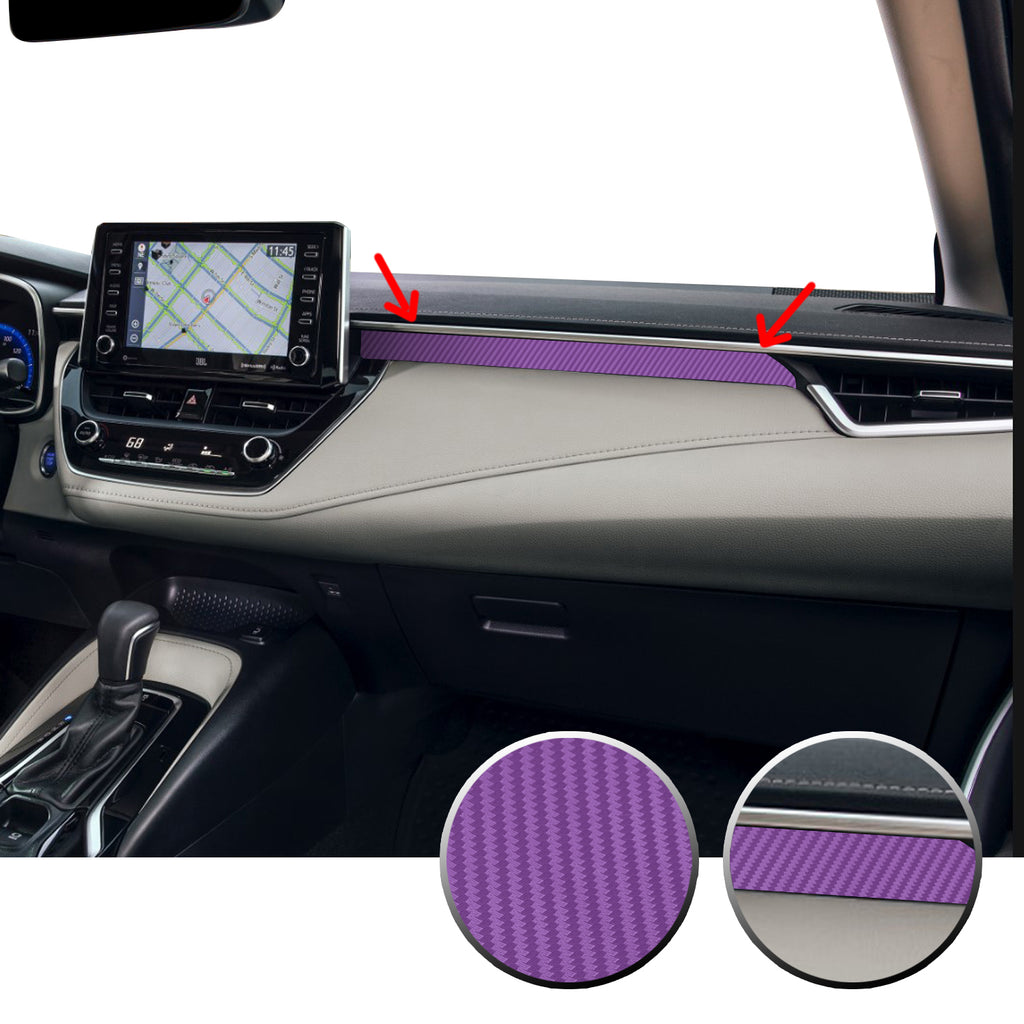 Center Dashboard Accent Vinyl Overlay Trim Precut Compatible with and Fits Corolla Toyota 2020