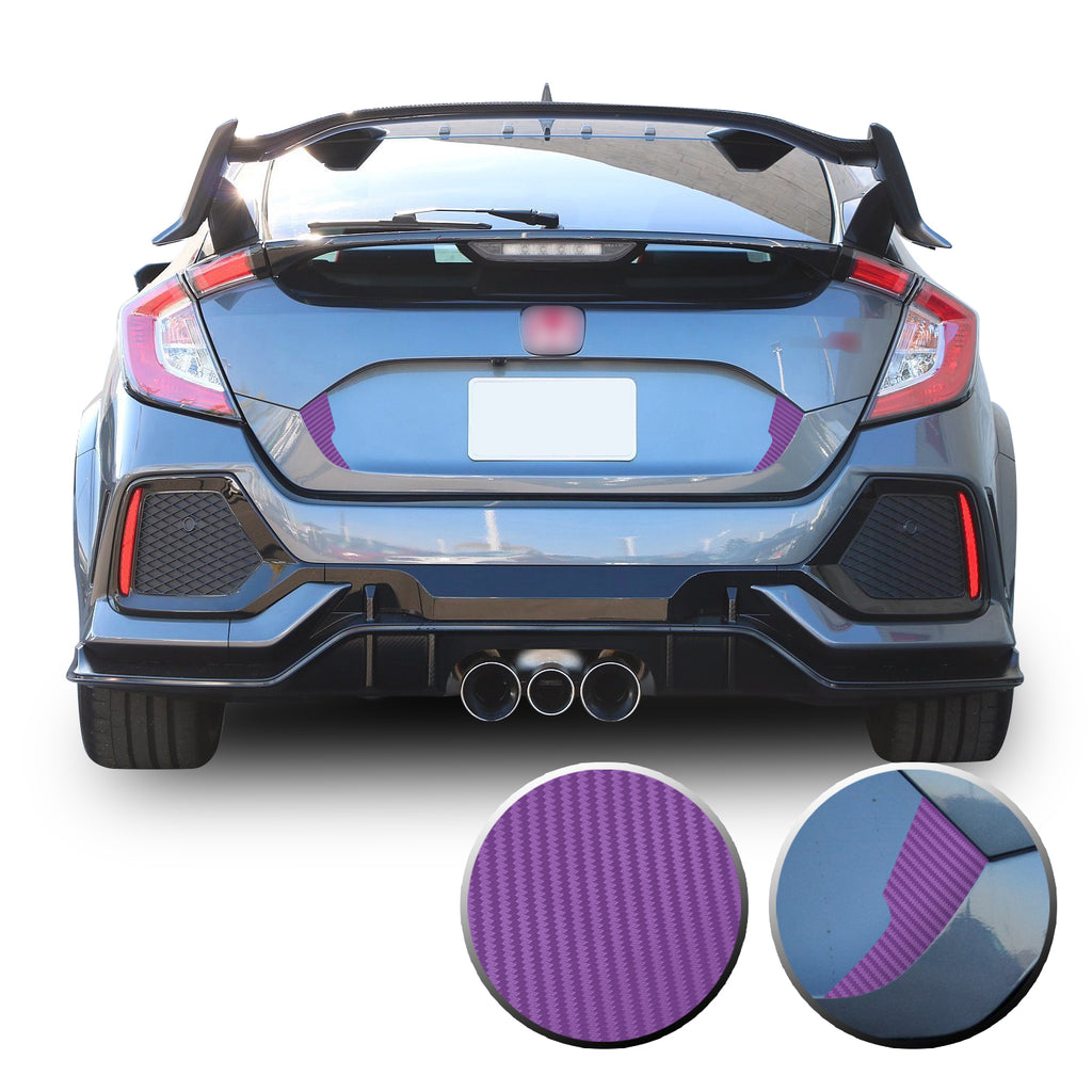 Trunk Fangs Accent Vinyl Decal Overlay Wrap Compatible with Honda Civic Sedan Hatchback 2016-2020