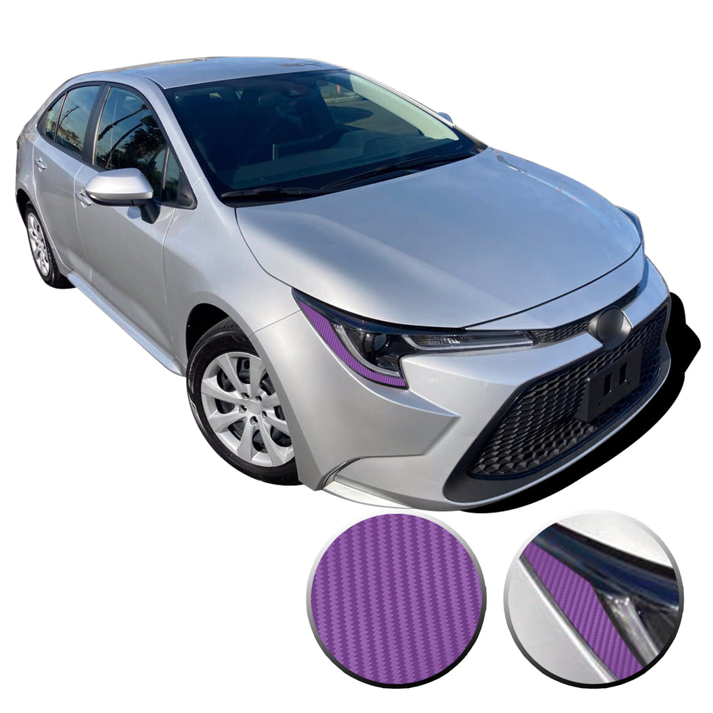 Headlight Amber Delete Accent Overlay Pre Cut Vinyl Decal Compatible with Toyota Corolla 2019 2020 2021