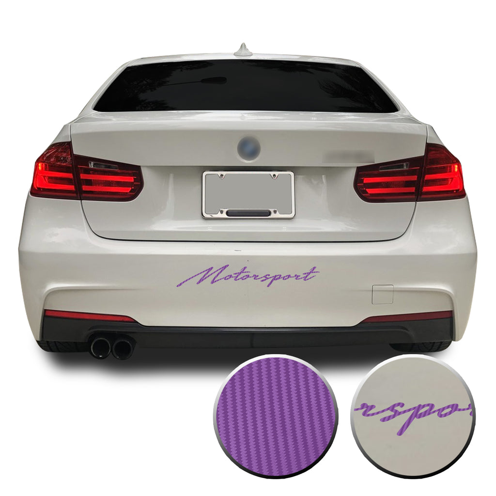 Motorsport Universal Rear Bumper Banner Graphic Overlay Pre Cut Vinyl Decal