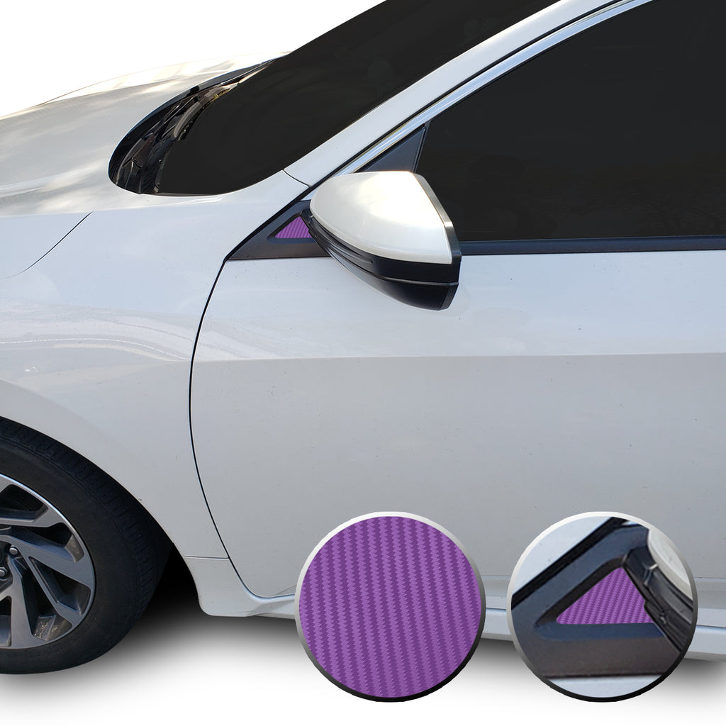Side Mirror Accent Vinyl Decal Overlay Wrap Compatible with Honda Civic 2016-2020