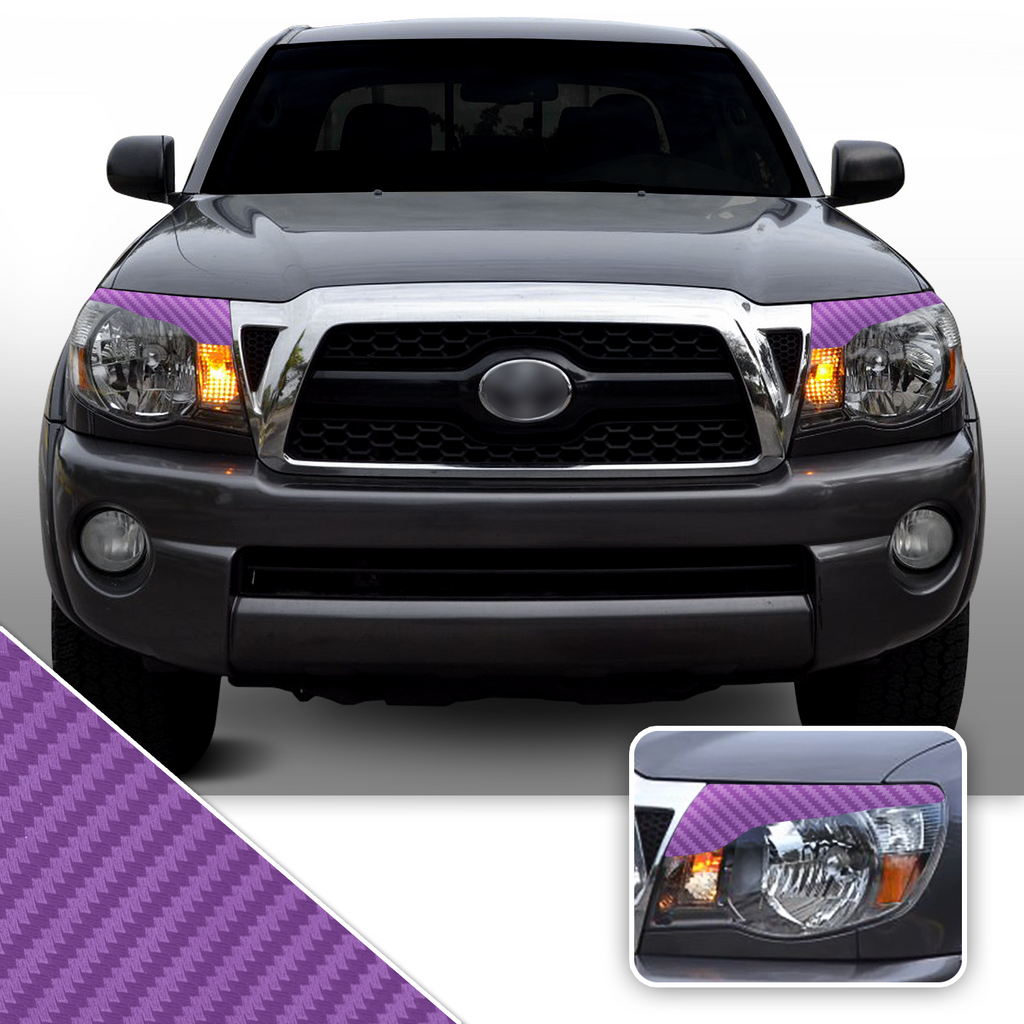 Headlight Eyelid Accent Vinyl Decal Overlay Wrap Compatible with Toyota Tacoma 2005-2011