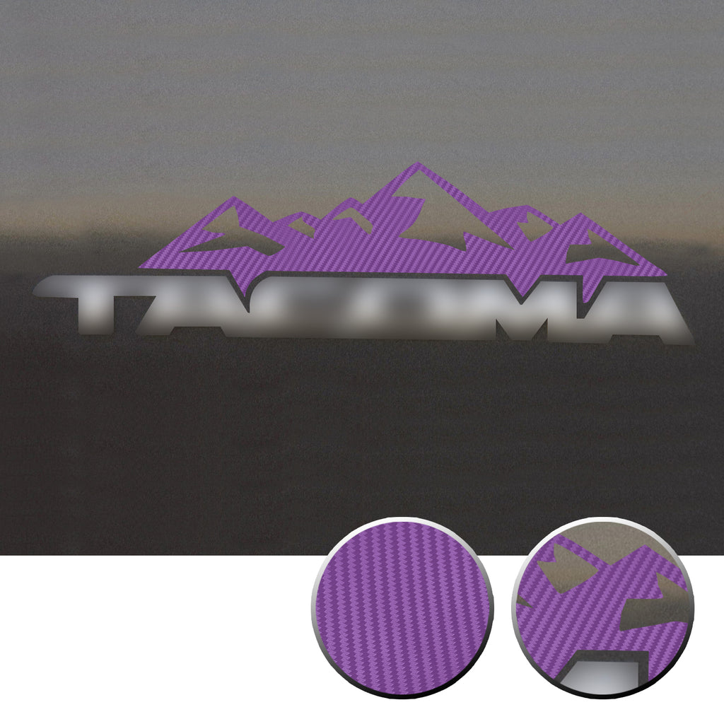 2x Door Badge Emblem Mountain Vinyl Decals Overlay Compatible with Toyota Tacoma 2016-2020