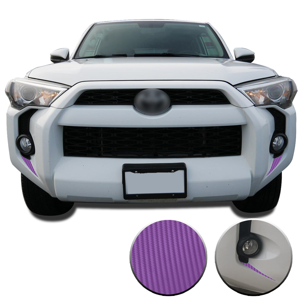 Fog Light Bezel Fangs Vinyl Wrap Overlay Kit Compatible with and Fits 4Runner 2014-2020