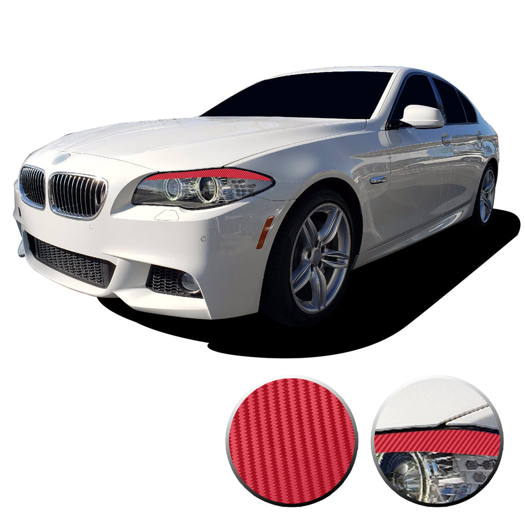 Headlight Eyelid Eyebrow Graphic Vinyl Decal Compatible with BMW 5 Series F10 2011-2013