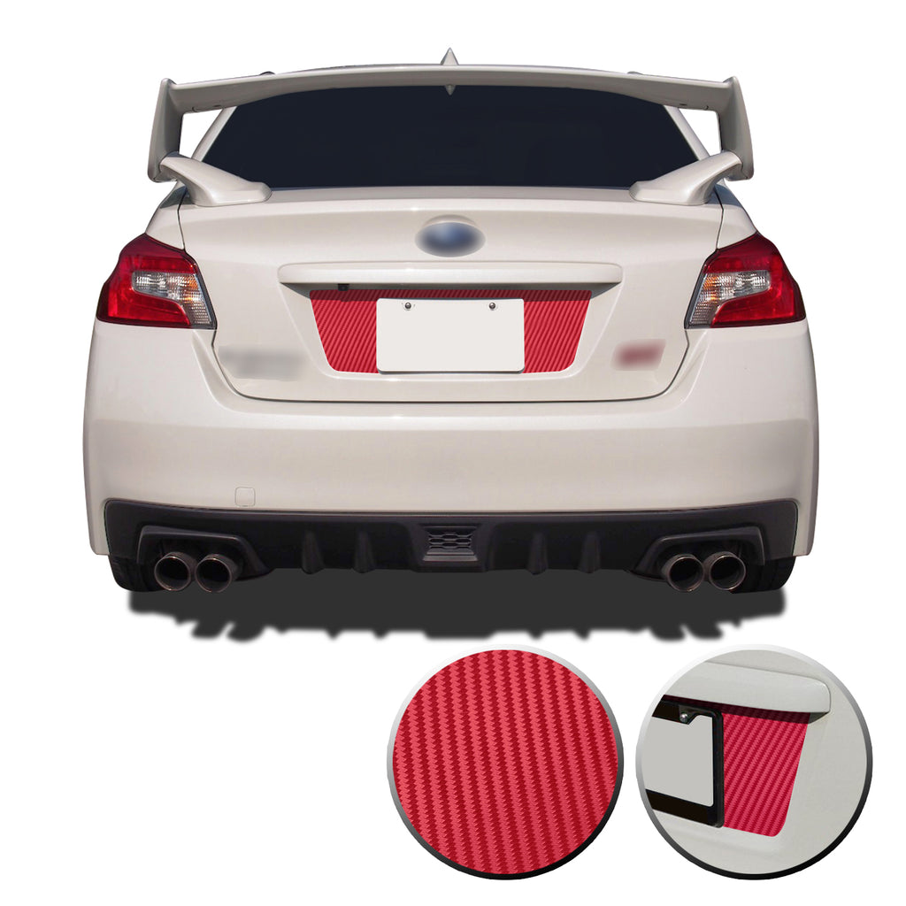 Trunk Rear License Trim Decal Overlay Compatible with and Fits Subaru WRX STi 2015-2020