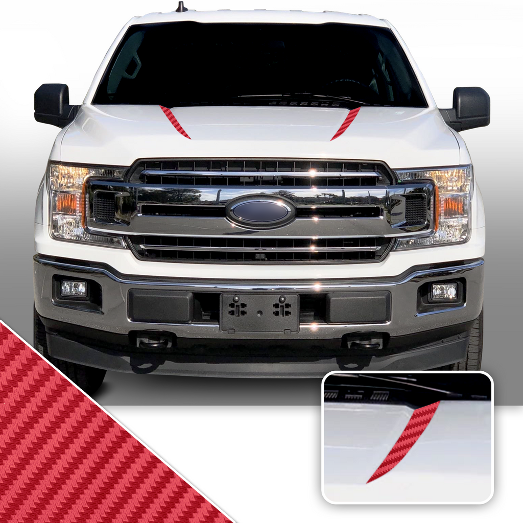 Inner Hood Spears Overlay Decal Trim Compatible with and Fits F150 + Raptor 2015-2020