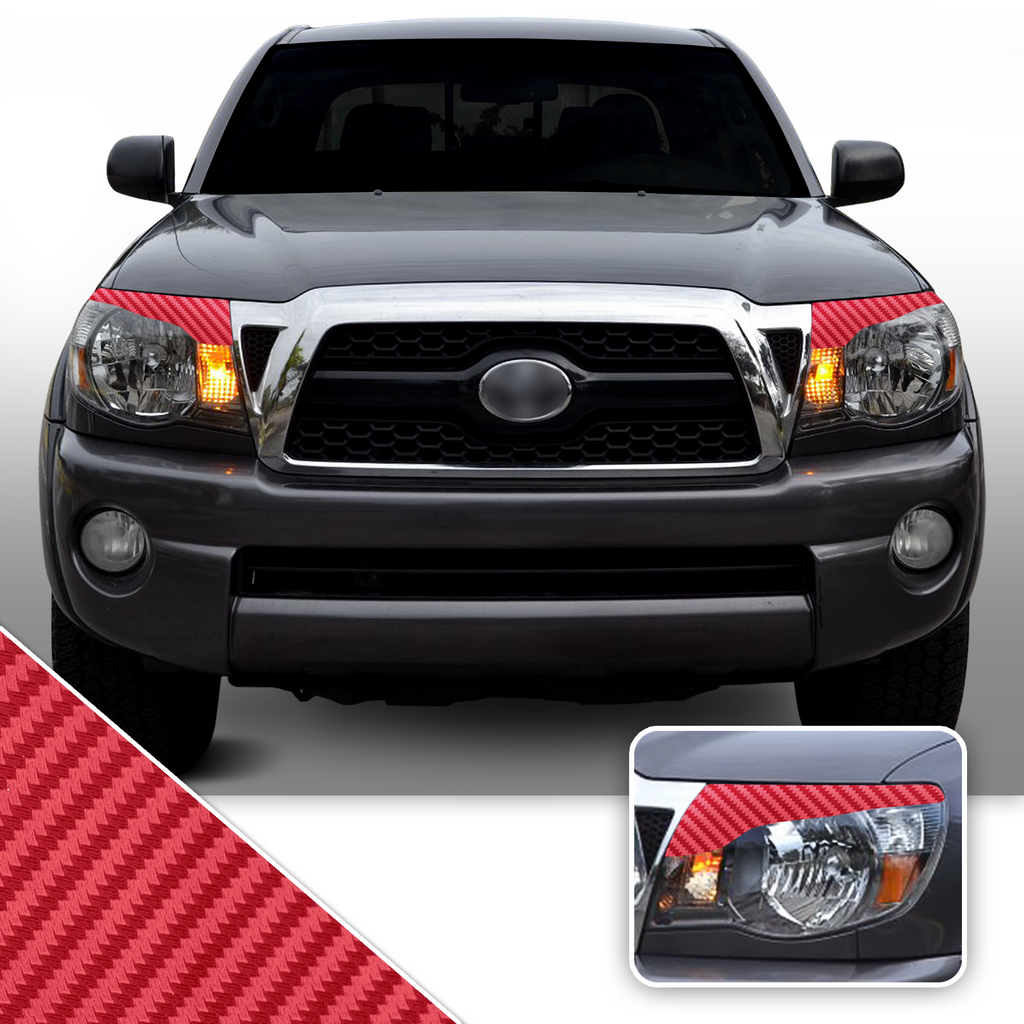 Headlight Eyelid Accent Vinyl Decal Overlay Wrap Compatible with Toyota Tacoma 2005-2011