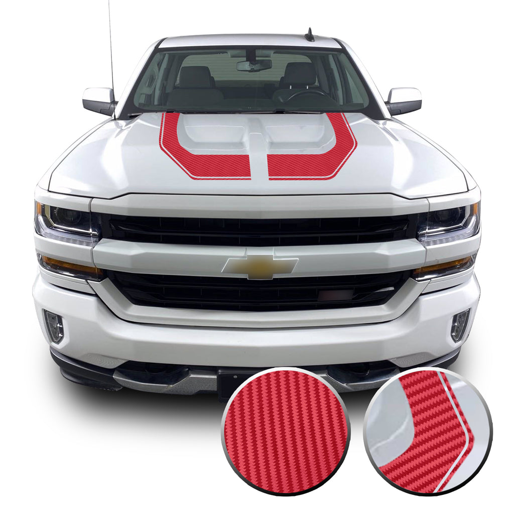 Rally Edition Style Hood Decal for 2016-2018 Z71 Chevrolet Silverado 1500
