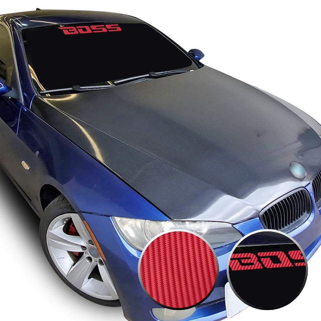 23" x 2.3" Boss Racing Performance Windshield Universal Overlay Pre Cut Graphic Vinyl Decal