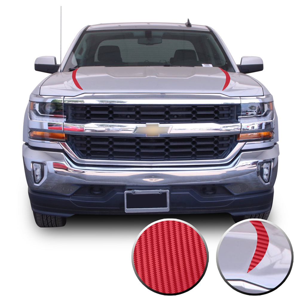 Hood Spears Graphic Overlay Vinyl Decal Wrap Compatible with Silverado 1500 2016-2018
