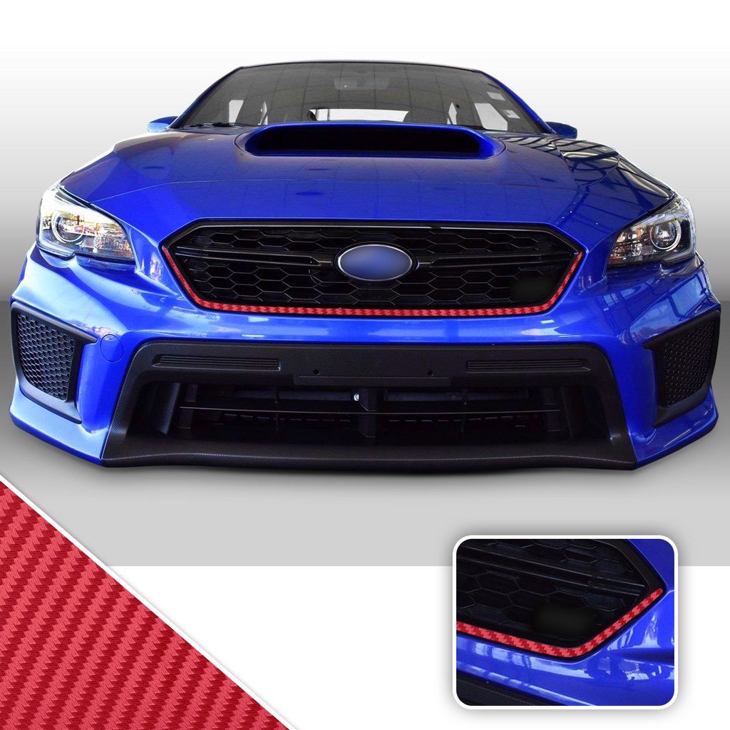 Front Grille Pinstripe Vinyl Decal Overlay Wrap Trim Compatible with and Fits WRX STi 2018-2020