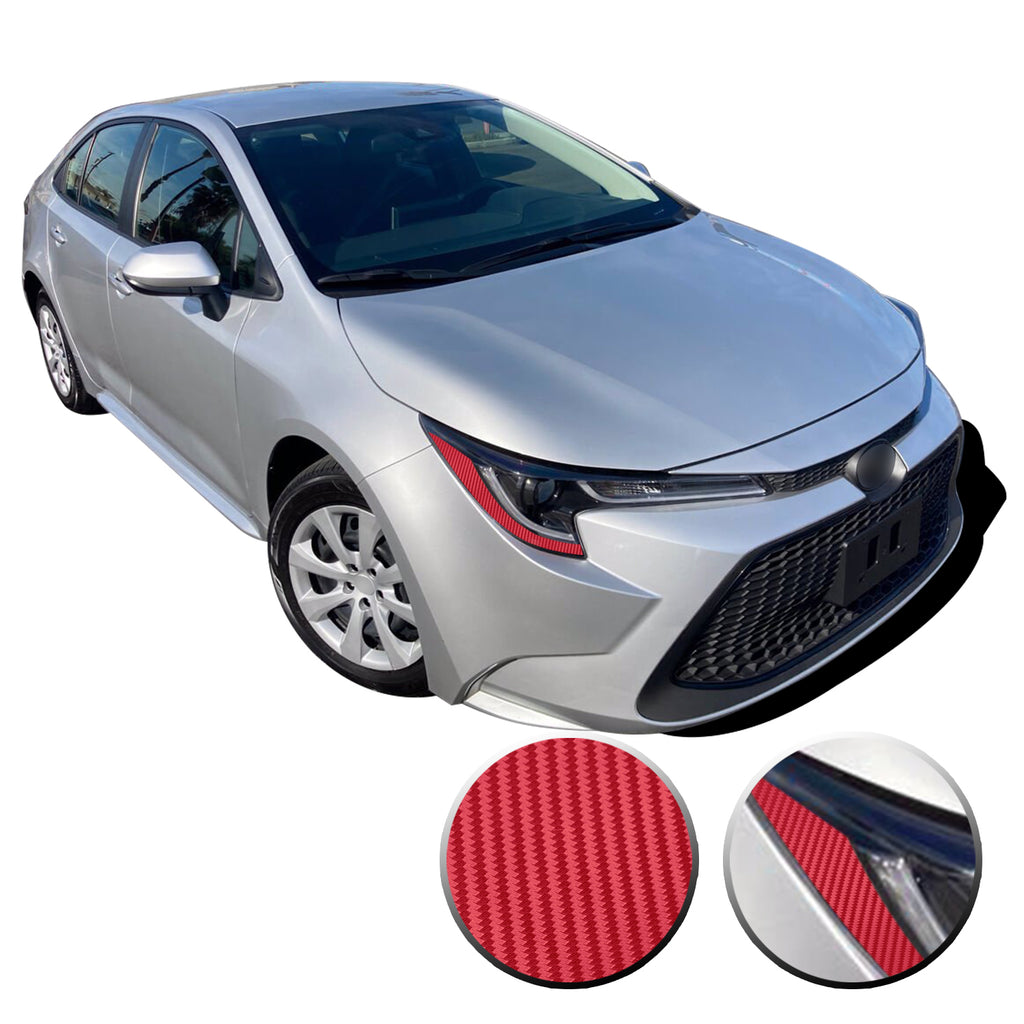 Headlight Amber Delete Accent Overlay Pre Cut Vinyl Decal Compatible with Toyota Corolla 2019 2020 2021
