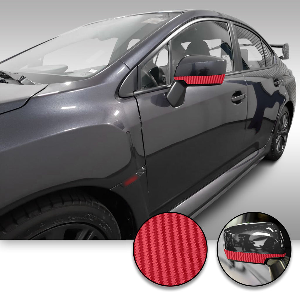 Side Mirror Accent Trim Overlay Wrap Vinyl Decal Sticker Compatible with and Fits WRX STi 2015-2020