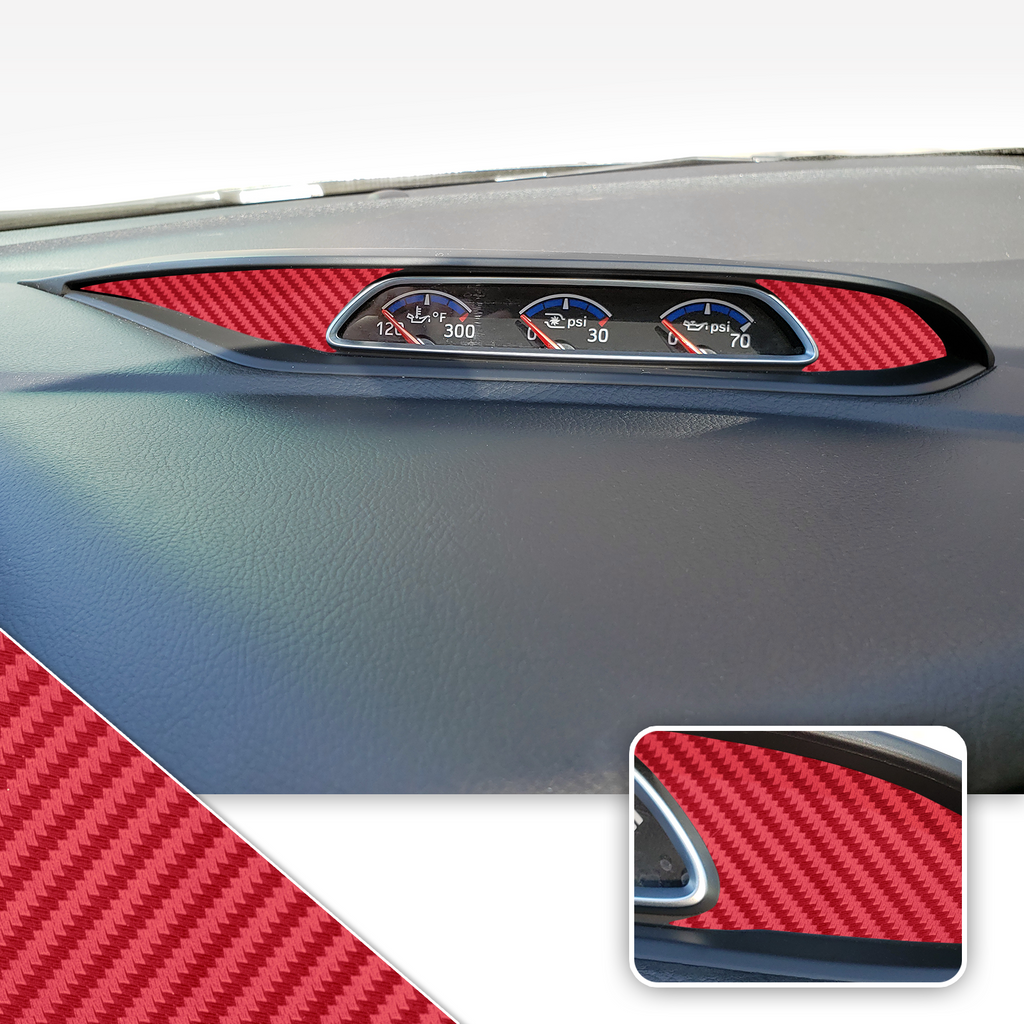 Turbo PSI Pod Instrument Gauges Vinyl Accent Overlay Wrap Trim Compatible with Ford Focus ST RS 2013-2018