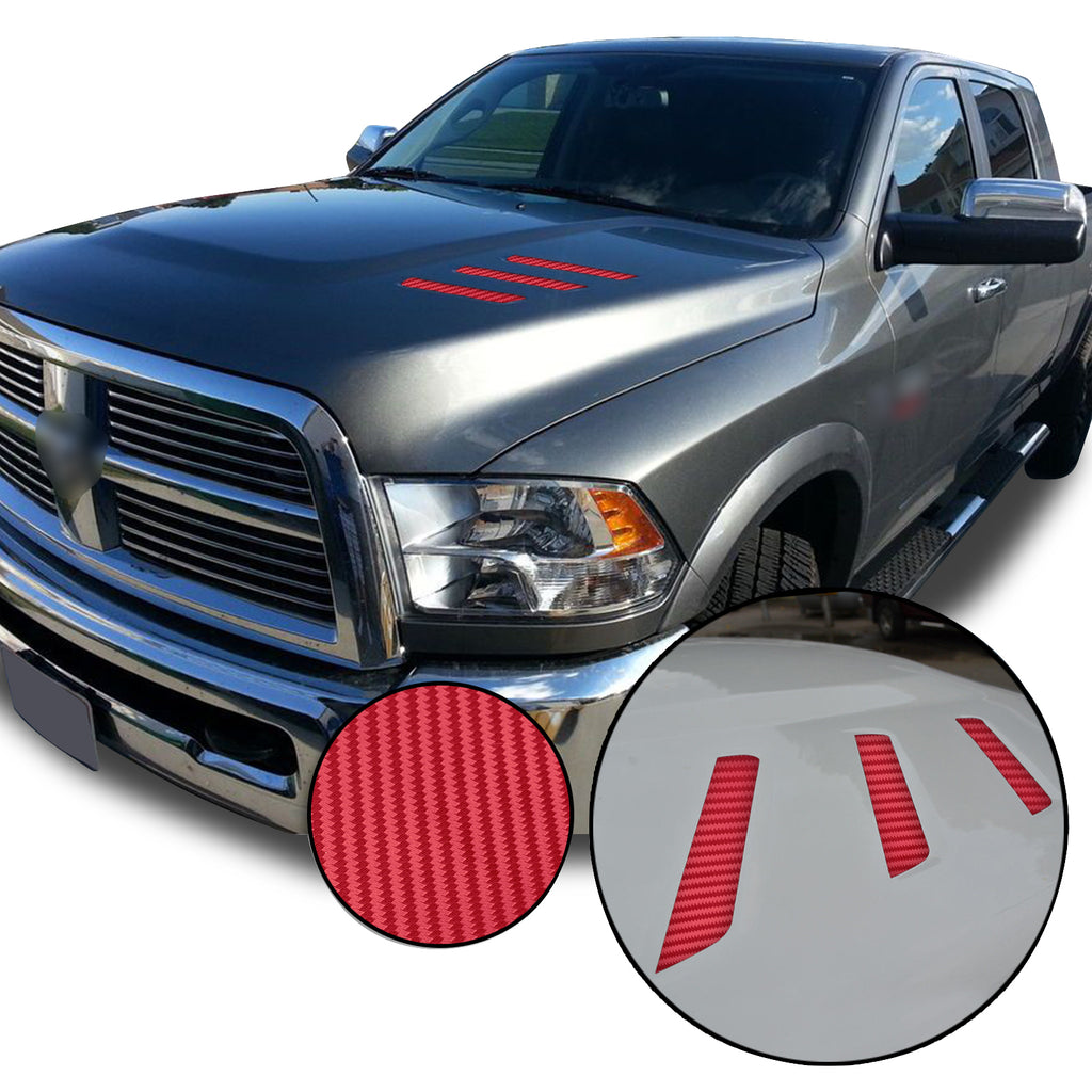 Front Hood Grille Stripe Insert Overlay Vinyl Decal Compatible with and Fits Dodge Ram 2010-2018