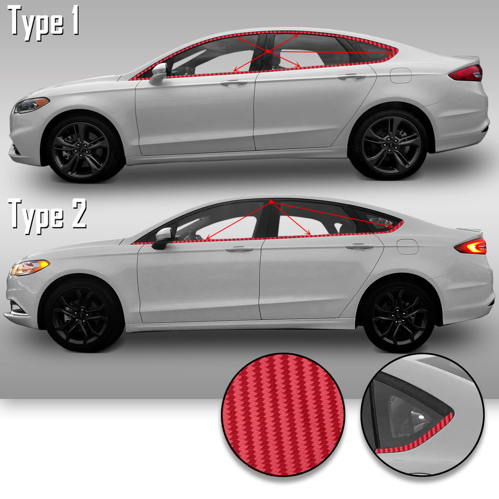 Window Trim Chrome Delete Precut Vinyl Wrap Overlay Kit Compatible with and Fits Fusion 2013-2019
